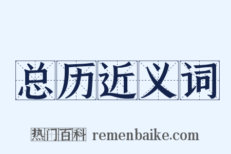 总历近义词是什么意思的图片